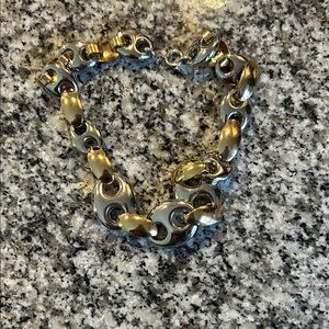 Gold and Silver Chain Bracelet